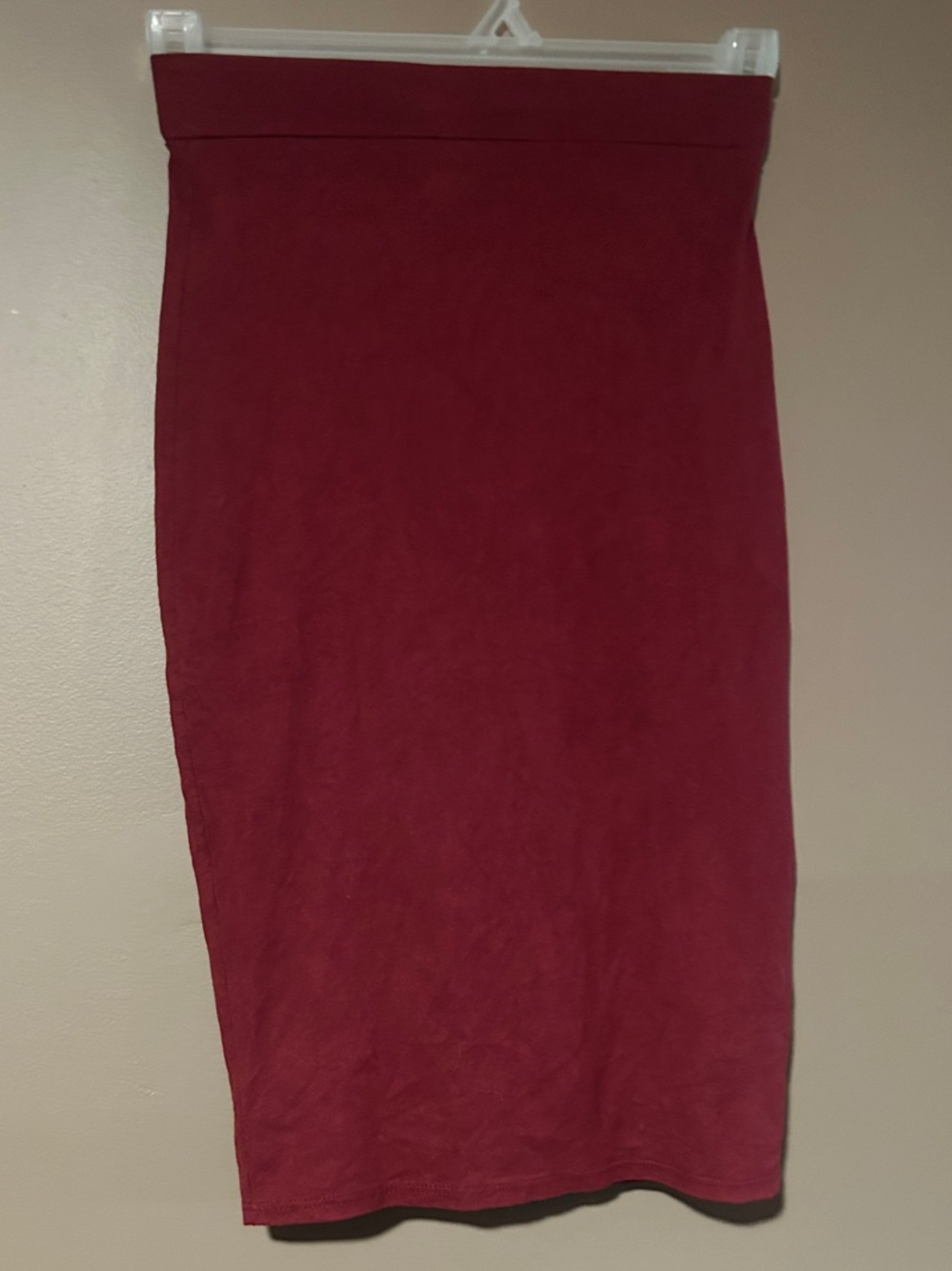 Fashion Nova Maroon Set Bodycon Pencil Skirt and bandeau top